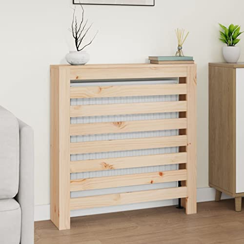 Homgoday Radiator Cover 79.5x19x84 cm Solid Wood Pine, Radiator Cover Grill Shelf Cabinet, Heater Covers Modern Radiators Shelf, Hallway Decorative Wall Cabinets for Living Room 95