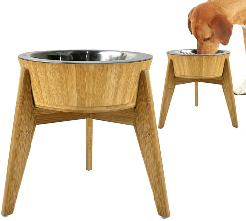 Futternapf für Hunde, erhöht (30,5 cm hoch mit Ständer), ideal für große Rassen, alle abnehmbaren Teile, leicht zu reinigen