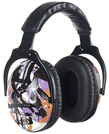 PROTEAR Cache-oreilles pour enfant, protection auditive réglable, pour concert, avec SNR 28 dB, graffiti violet