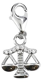 Depesche 11785-067 Charms Express yourself - Anhänger für Halsketten und Armband, Waage, versilbert, als kleines Geschenk
