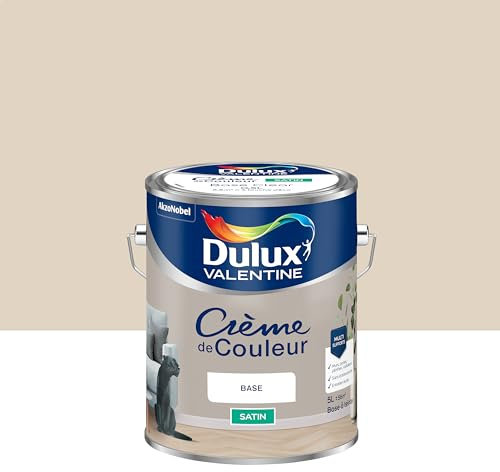 Dulux Valentine Crème de Couleur - Peinture multi-supports intérieure - Satin Caravane des Sables 5 L