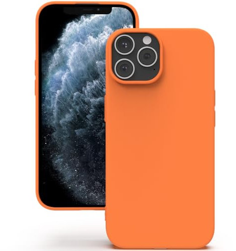 YATWIN für iPhone 11 Pro Max Hülle, Premium Silikon Handyhülle mit Kameraschutz, Seidig-Weicher Berühren Ultra Dünne Stoßfeste Kratzfeste Schutzhülle, Orange