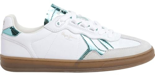 Pepe Jeans Ball Rise Leder Turnschuhe Weiß