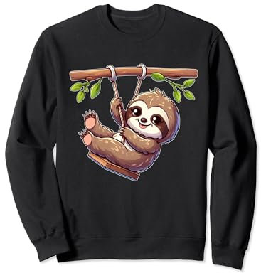 Cute Swinging Sloth on a Swing Sweatshirt