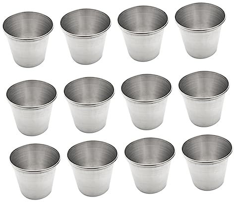 CRILSTYLEO 12piezas Vasos Portátiles Inoxidable Unidades Para Camping Fácil De Transportar