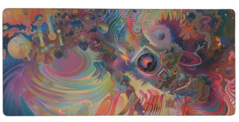 Gaming Tapis de Souris abstrait, Grand Tapis de Souris XXl 1500x800x3mm, carte du monde Tapis Souris Clavier Bureau Surface Lisse Base en Caoutchouc Anti-dérapant Soft Cloth,Ordinateur Portable N1-360