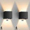 2 Pack Aussenlampe Mit Bewegungsmelder 12W, IP65 Außenwandleuchten, Wandlampe Mit Bewegungsmelder Innen, Verstellbarer Lichtstrahl, Geeignet Außenbeleuchtung für Außen- und Innenbereiche, Garten, Flur