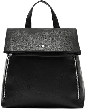MISAKO Nesquito Mochila antirrobo con solapa – Seguridad, estilo y funcionalidad en un solo diseño Mujer - Nesquito Negro 29x29x13 cm