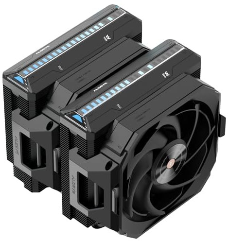 ALSEYE W700 Pro CPU Cooler Dual-Tower 300W TDP PWM 7 Heat Pipes Copper Bottom Air Cooler ARGB Voice-Activated Synchronized Rhythm Light Cooler Cover Koala Fans LGA1700/1200/2011/2066 AM5/AM4 (Black)