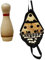 kowaku Shuffleboard-Bowling-Pin-Set, Bowling-Set aus Holz, Ausrüstung mit Aufbewahrungstasche, Desktop-Bowling-Spielzeug für Geburtstagsgeschenke, Sport