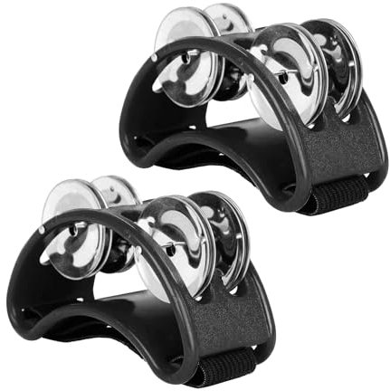 Tambourin Pied, Tambourin à Pieds, Tambourin à Pied à Percussion, Pédale pour Percussions, Foot Tambourine Shaker, Percussion Grelot Pied, Instrument de Tambourin de Pied, Tambour de Pied en Métal