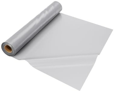 VEVOR Bâche en Plastique très résistante, 0,2 mm, Rouleau de bâche en polyéthylène pour Jardin, 2 x 50 m, bâche Protection Peinture, pour Pare-Vapeur de Vide sanitaire, Multi-usages, Gris argenté