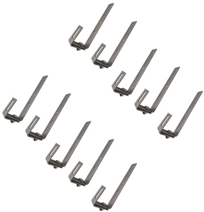 10x Handelskönig J-Dachhaken für Bitumen- und Schiefer 23,9 cm, verstellbar - Dachhaken Photovoltaik Befestigung PV Anlage aus H17-Stahl rostfrei und robust