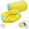 YAMAIDUO 2 Piezas Bolsas para Lavar Zapatillas en Lavadora, Reutilizable Malla 360° Bolsa Lavadora Zapatillas con Cremallera, Funda para Lavar Zapatos en Lavadora para Todo Tipo de Calzado, Amarillo
