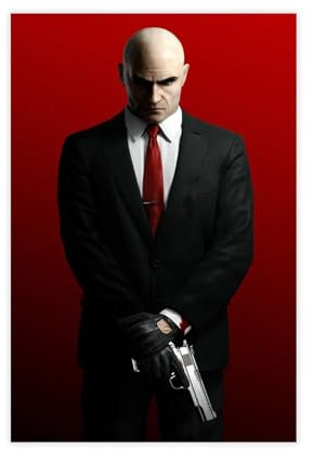OGTDA Leinwand-Poster, Motiv: Game Hitman 6, Wandkunst, Dekor, Bild, Gemälde für Wohnzimmer, Schlafzimmer, Dekoration, ungerahmt, 40 x 60 cm
