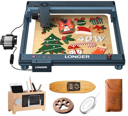 LONGER B1 40W Lasergravierer & Cutter mit 48W Max für Farbgravur auf Metall, 36.000 mm/min Geschwindigkeit und 450x440mm Arbeitsfeld