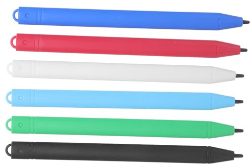 LCD Zeichentafelstifte 6 Stück Kunststoff, Junge Mädchen | Bildschirmstift, LCD Schreibtablett, Stift Kindermaltafel, Leicht 39g, für Zeichnen und Lernen