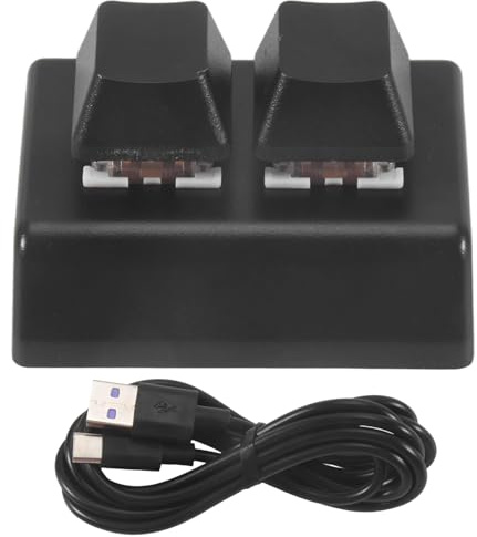 Lobamop 2 Tasten Makro-Programmiertastatur RGB-Tastatur Gaming Drawing Rot Switch Custom Keyboard OSU Gaming Keypad, Schwarz