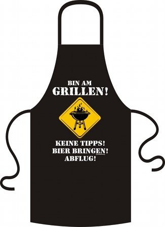 Lustige Grillschürze = bin am Grillen =