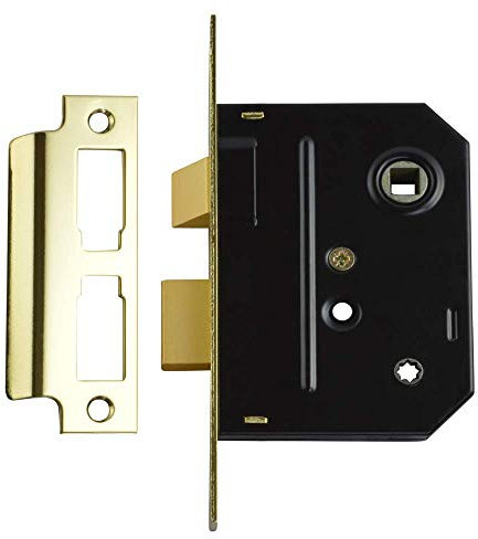 Union Locks 2294 Mortice Bathroom Lock 76mm - Polished Brass (Boxed)