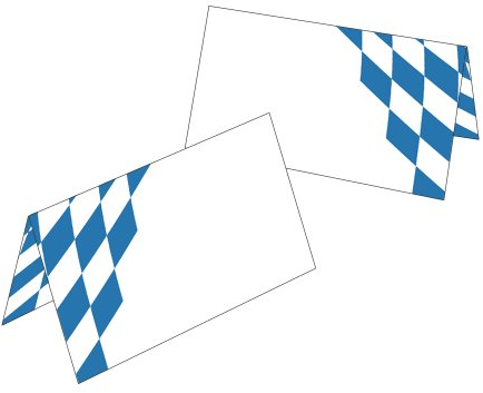 50 Stück Tischkarten/Geschenkanhänger Bayern-Raute 2501-50