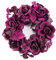 artplants.de XXL Ring, Rosenköpfen, Hortensienblüten, violett, Ø 15cm - Kerzenring - Kerzenkranz