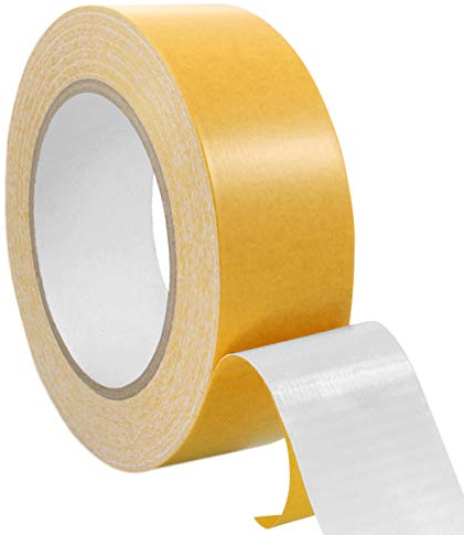 KLEBESHOP24 Teppichklebeband doppelseitig | Teppichverlegeband | Beidseitig stark klebend | Verschiedene Breiten, 25 m auf Rolle || 30 mm x 25 m