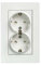 Bjc delta line-miro bl. - Base enchufe doble schuko delta miro blanco titan
