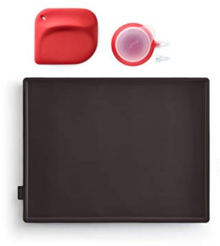 Lékué Kit Gâteau Roule-Bûche de Noël Silicone Platine
