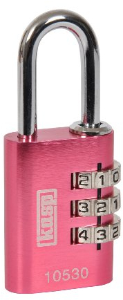 Kasp K10530PIND Zahlenschloss, Aluminium, 30 mm, rosa