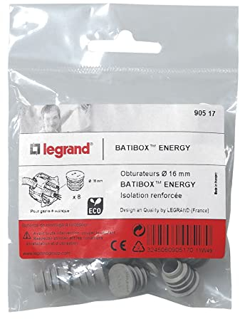 Legrand - Lot de 8 obturateurs pour boîte à encastrer Ecobatibox - Ø16mm