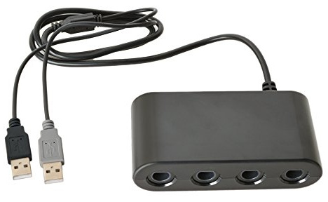 TTX Tech GameCube Compatible 4 Port Controller Adapter for Wii U and Switch