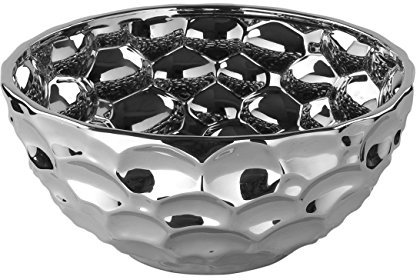 Fink Bora/Schale,Keramik,Silber/D.28cm,H.12cm