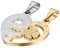 Oidea 2PCS Stainless Steel His and Hers I Love You Lock and Key Pendant Necklaces,for Valentines