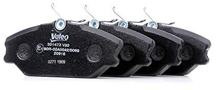 Valeo 4er-Set Bremsbeläge Essential 301473, Vorderachse | ECE-R90 zertifiziert, Valeo Qualität, Getestet für optimale Haltbarkeit und Leistung