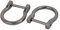 sourcing map 2Stk 20mm Innenbreite Metall U Form Schraube montiert D Ring Schwarz DE de