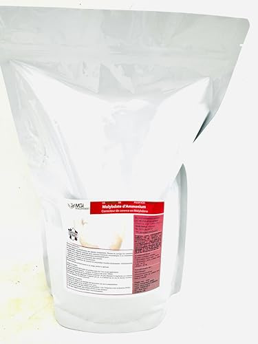 Ammonium-Molybdat – Molybdän-Mangelkorrektor – Blattdünger – lösliches Pulver – 99% rein – 1 kg – verpackt in Frankreich