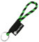 mia mai Tubular Lanyard Schlüsselband (15 cm), Schlüsselring Schlüsselanhänger (Grün/Schwarz)