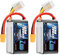 Zeee 4S Lipo Battery 1500mAh 14.8V 120C RC Battery with XT60 Plug for FPV Drone Quadcopter Helicopter Airplane RC Boat RC Car RC Models (2 Pack)