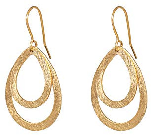 Pernille Corydon Ohrringe Damen Gold Small Double Drop Silber vergoldet - E156g