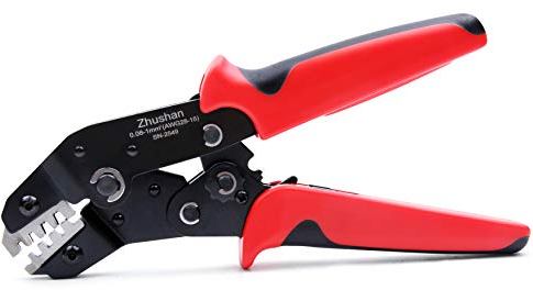Zhushan Präzisions-Molex-Crimper für JST-, Molex-, Dupont-Klemmen, Draht-Crimpzange für JST ZH 1,5 mm, PH 2,0 mm, XH 2,5 mm, VH 3,96 mm, JWPS 4,0 mm Pitch, Dupont 2,54 mm Pitch, AWG28-18 (0,08-1,0