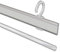 Interdeco Paneelwagen Silbergrau 60 cm aus Aluminium mit Klettband kürzbar für Gardinenstangen 16-20 mm Ø, Typ 1620724