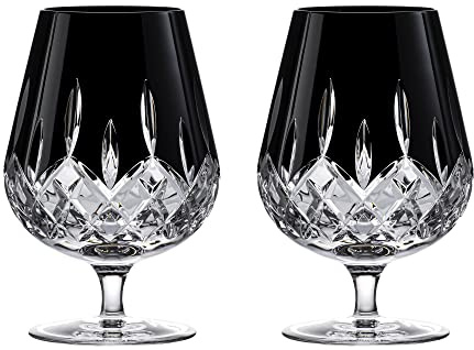 Waterford Lismore Connoisseur Black Brandy Balloon, Set of 2