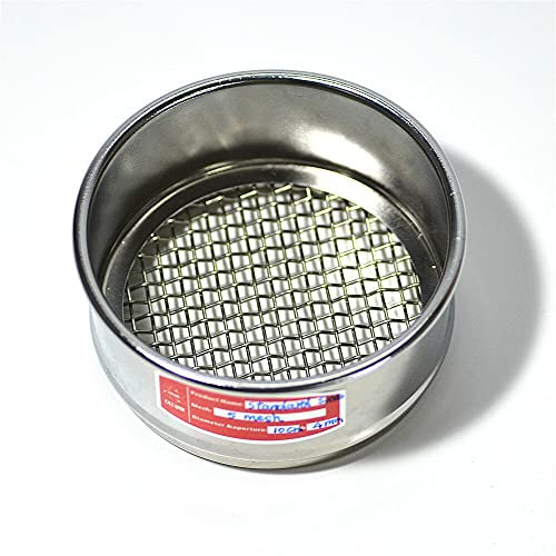 JINGERL Test Sieve Laboratory Standard Sieve Sampling Inspection Pharmacopeia Sieve 304 SUS Screen Chroming Frame R10cm Aperture 2-5mm (Size : 7 mesh 2.8 mm)