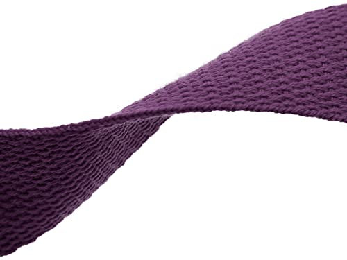 Lovely Tissus Ruban Sangle Coton Polyester 30 mm - Coupe au mètre - Bande Accessoires en Polycoton pour Couture Artisanat Loisirs Créatif (Violet)