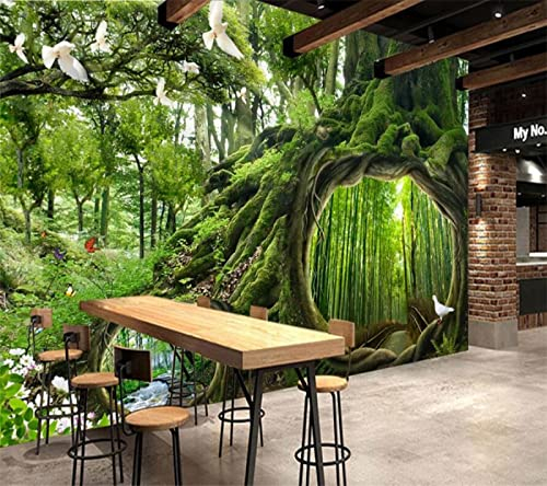 Xcstdjx Benutzerdefinierte 3D große Wandbilder Heimtextilien Zauberwald Café Kinderzimmer Handel Schlafzimmer Wohnzimmer TV Hintergrund Wandtapete