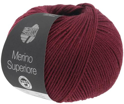 LANA GROSSA Merino Superiore | Pure, extrafeine Merinowolle waschmaschinenfest und filzfrei | Handstrickgarn aus 100% Schurwolle (Merino extrafein) | 50g Wolle zum Stricken & Häkeln | 180m Garn FB28