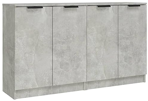 vidaXL 2× Buffets Armoires Latérales de Salle de Séjour Armoires de Rangemant Meubles de Rangement Gris Béton 60x30x70 cm Bois d'Ingénierie