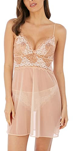 Wacoal Lace Perfection Chemise Cafe Creme Beige M - 12
