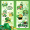 Yovkky 119 PCS Happy St. Patrick's Day Gnome Window Clings 9 Sheets, Green Shamrock Clover Hat Truck Sticker Decal Decor, Rainbow Mason Jar Golden Coin Irish Holiday Home Kitchen Decorations